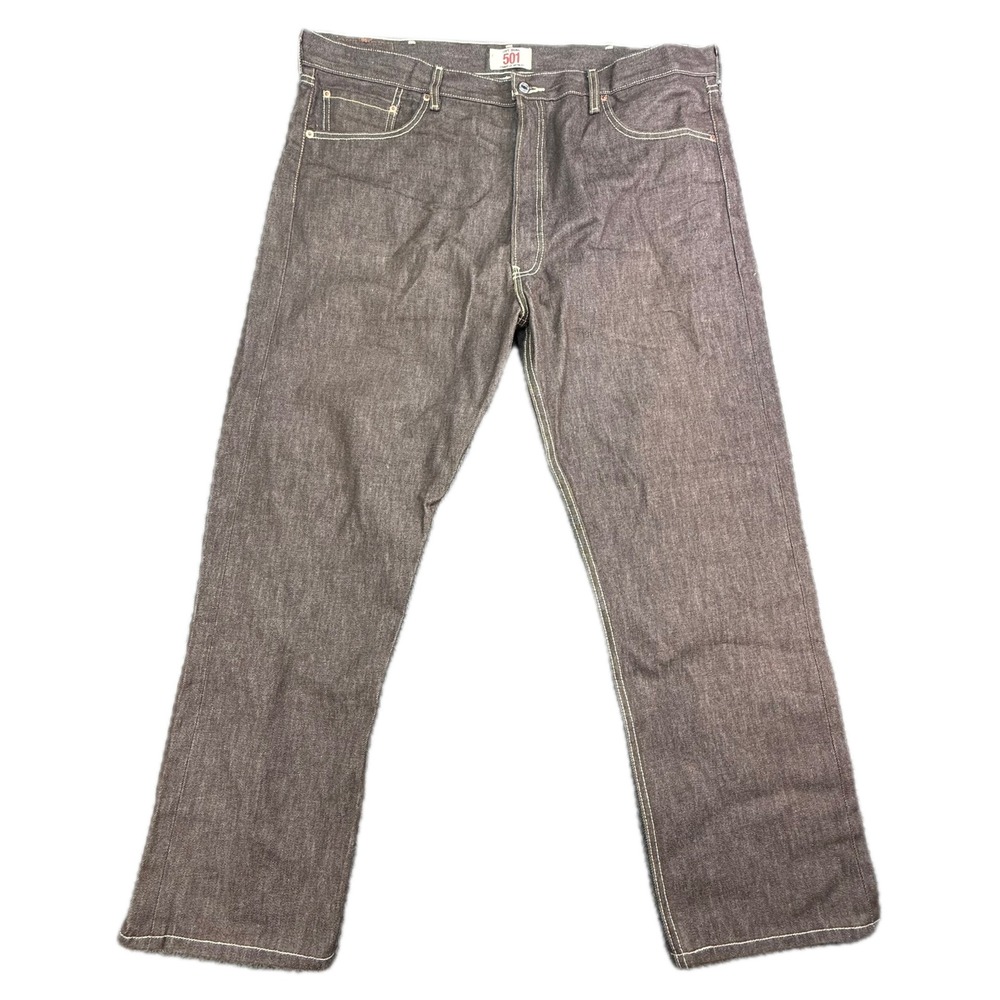 Levi's 501 Jeans Mens 42x30 Brown Straight Leg Button Fly Denim Pants
